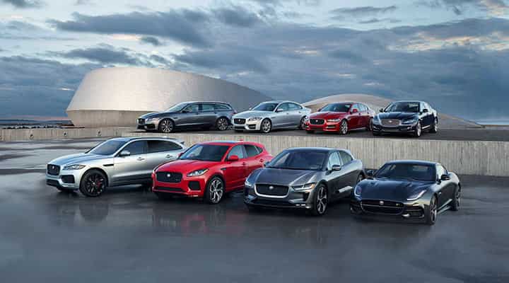 Jaguar fleet of vehicles.